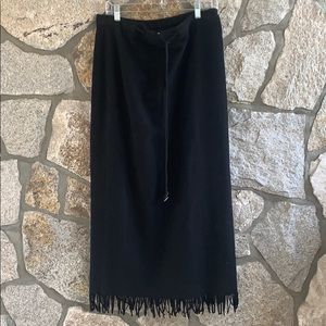 Casual Corner fringe maxi skirt
